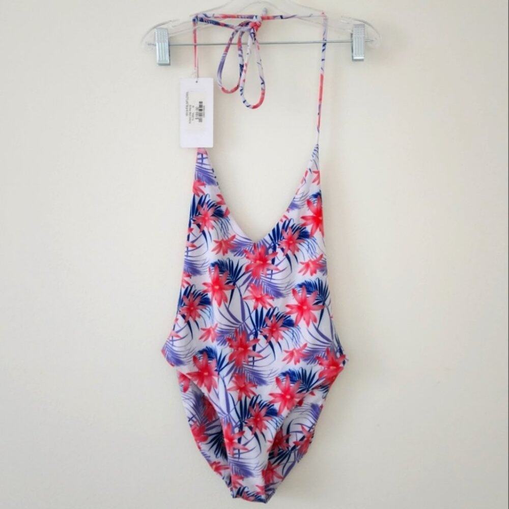 FLEUR SWIM - NWT $189 Floral One Piece Swimsuit M